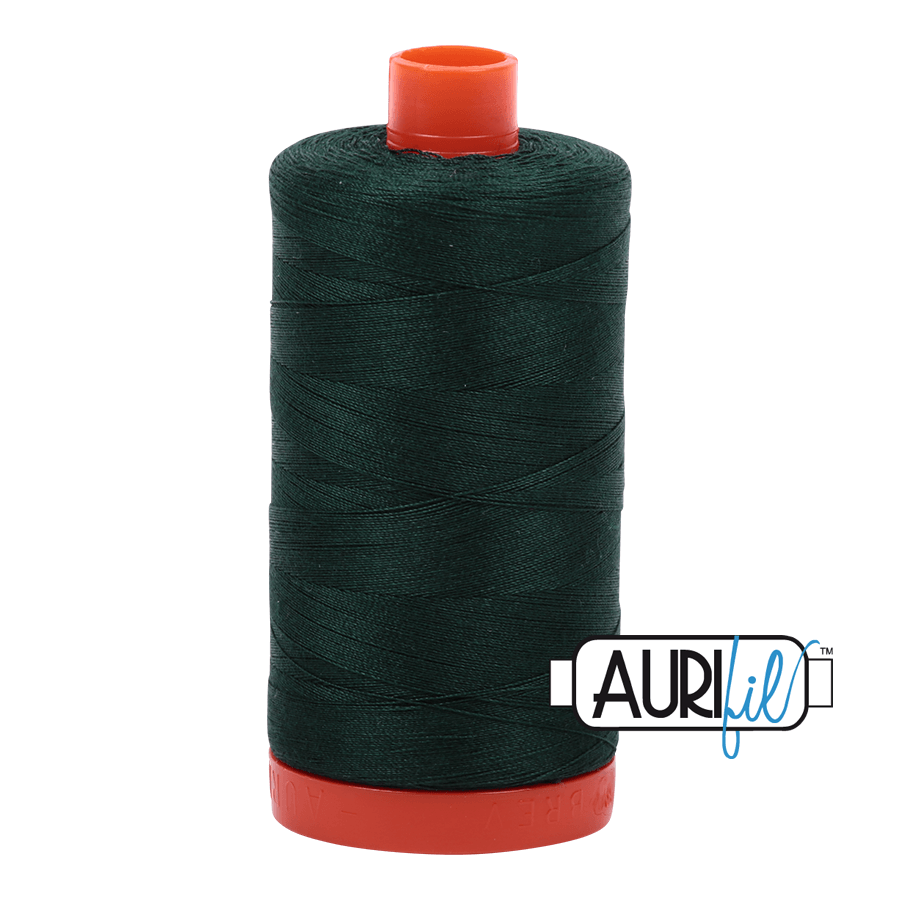 Aurifil Cotton Thread - 50's Weight - 1300 metres - Forest Green (4026)