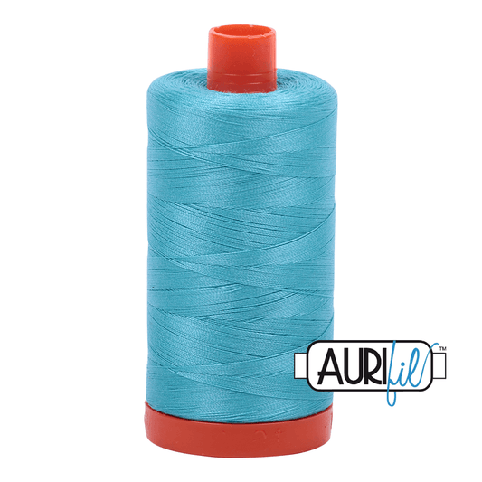 Aurifil Cotton Thread - 50's Weight - 1300 metres - Bright Turquoise (5005)