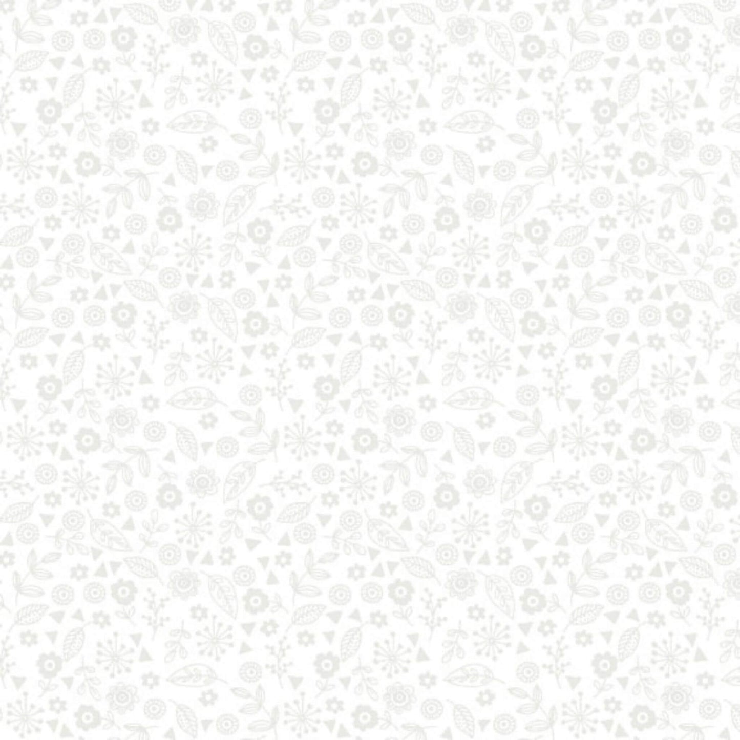 White on White Doodle Ditzy (1911/W1) - Essentials range of fabric by Makower