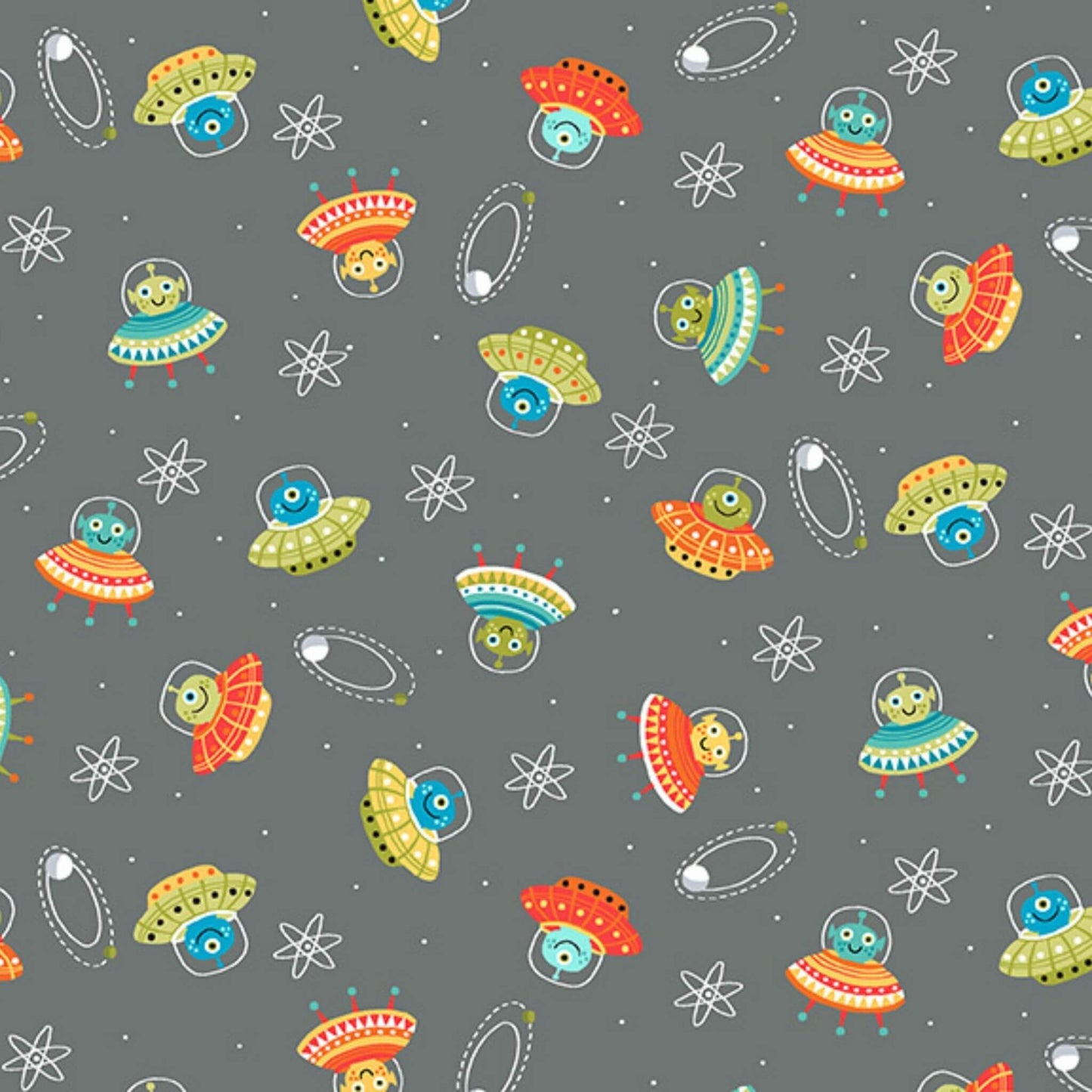 Scatter - Outer Space Fabric Range - Makower - Grey