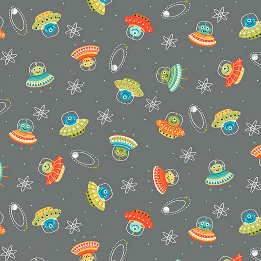 Scatter - Outer Space Fabric Range - Makower - Grey
