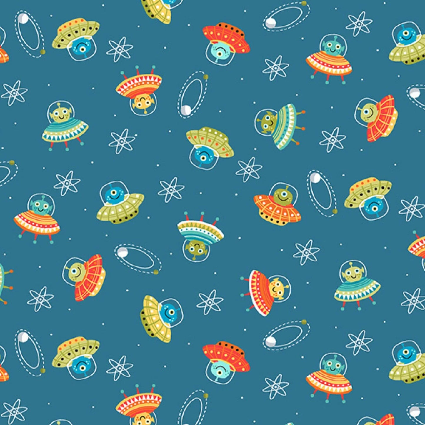 Scatter - Outer Space Fabric Range - Makower - Blue