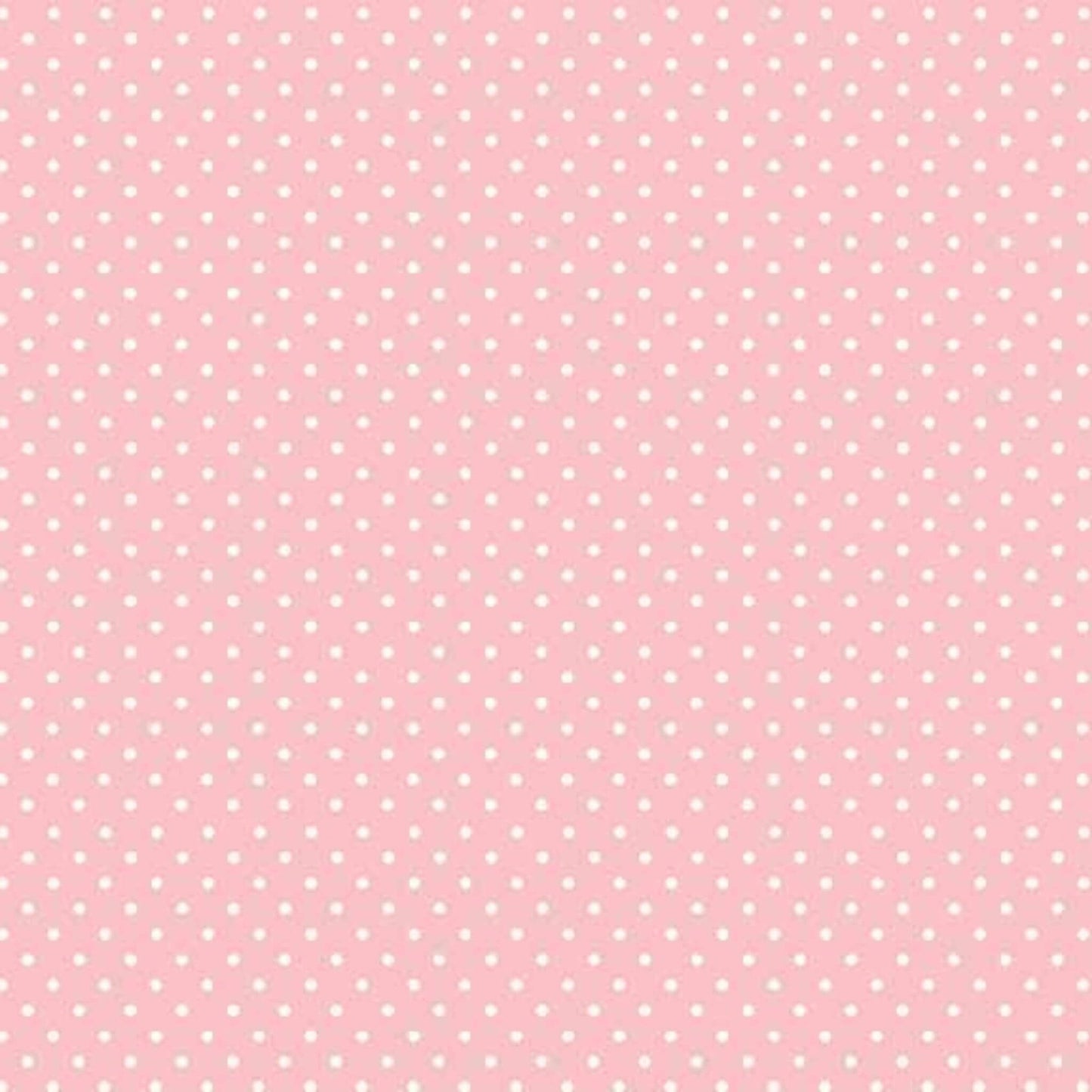 White On Baby Pink - Spot On Fabric Range - Makower