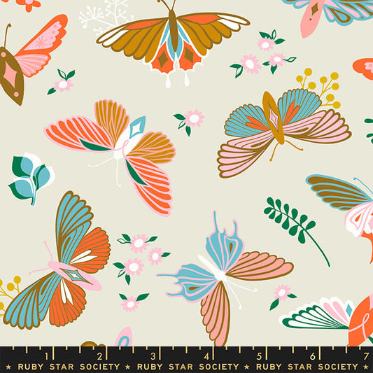 Flutter - Stay Gold Fabric Range - Moda Fabrics - Cream