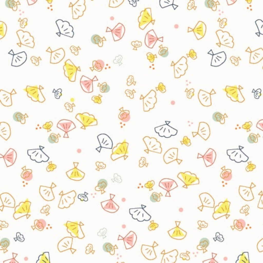 Shells Under the Sea Fabric Range Dashwood Studios White