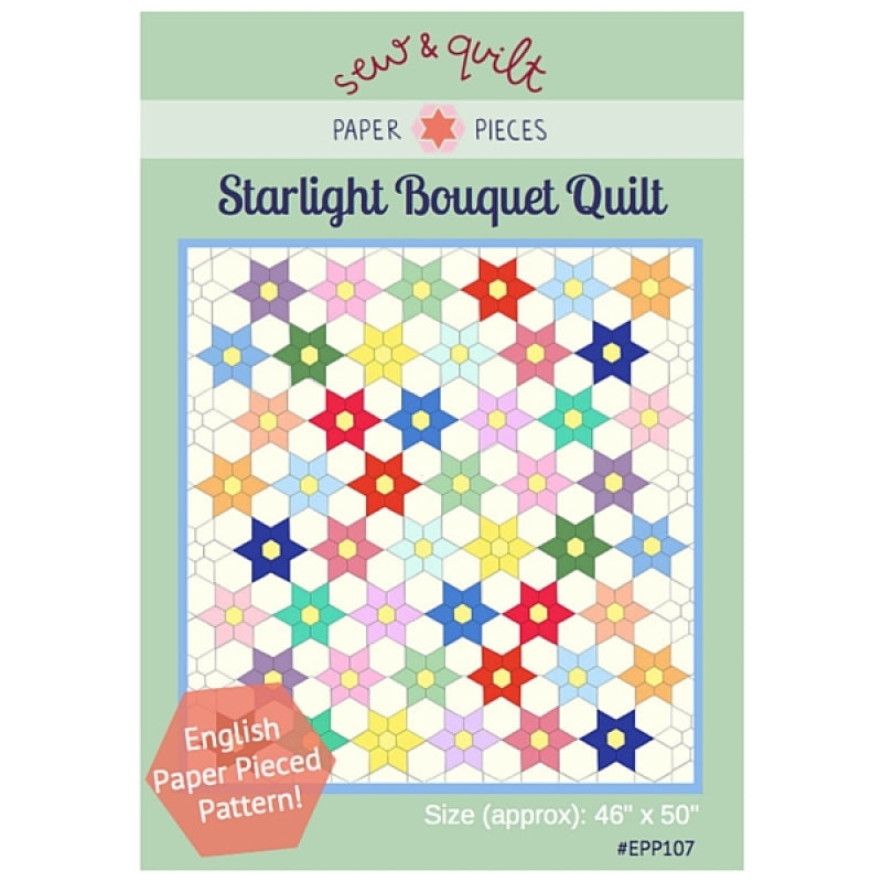 English Paper Pieced Starlight Bouquet Quilt Kit