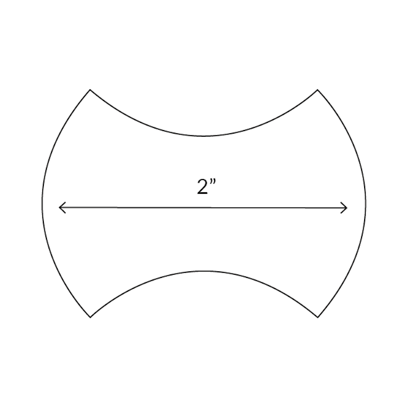 2 inch Apple Core Design - 50 English Paper Pieces