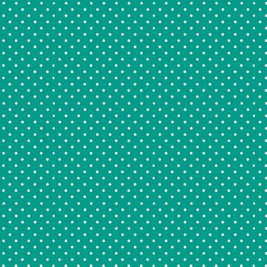 Turquoise - Spot On Fabric Range - Makower